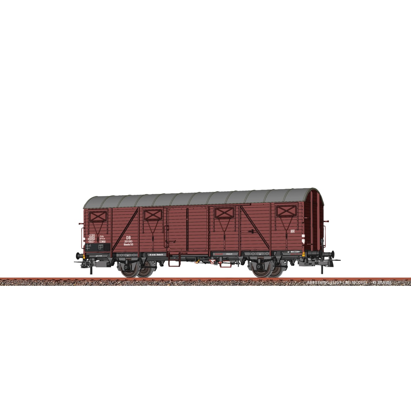 Brawa 51293 - H0 Gedeckter Güterwagen Glmehs50 DB, Modellbau Fischer ...