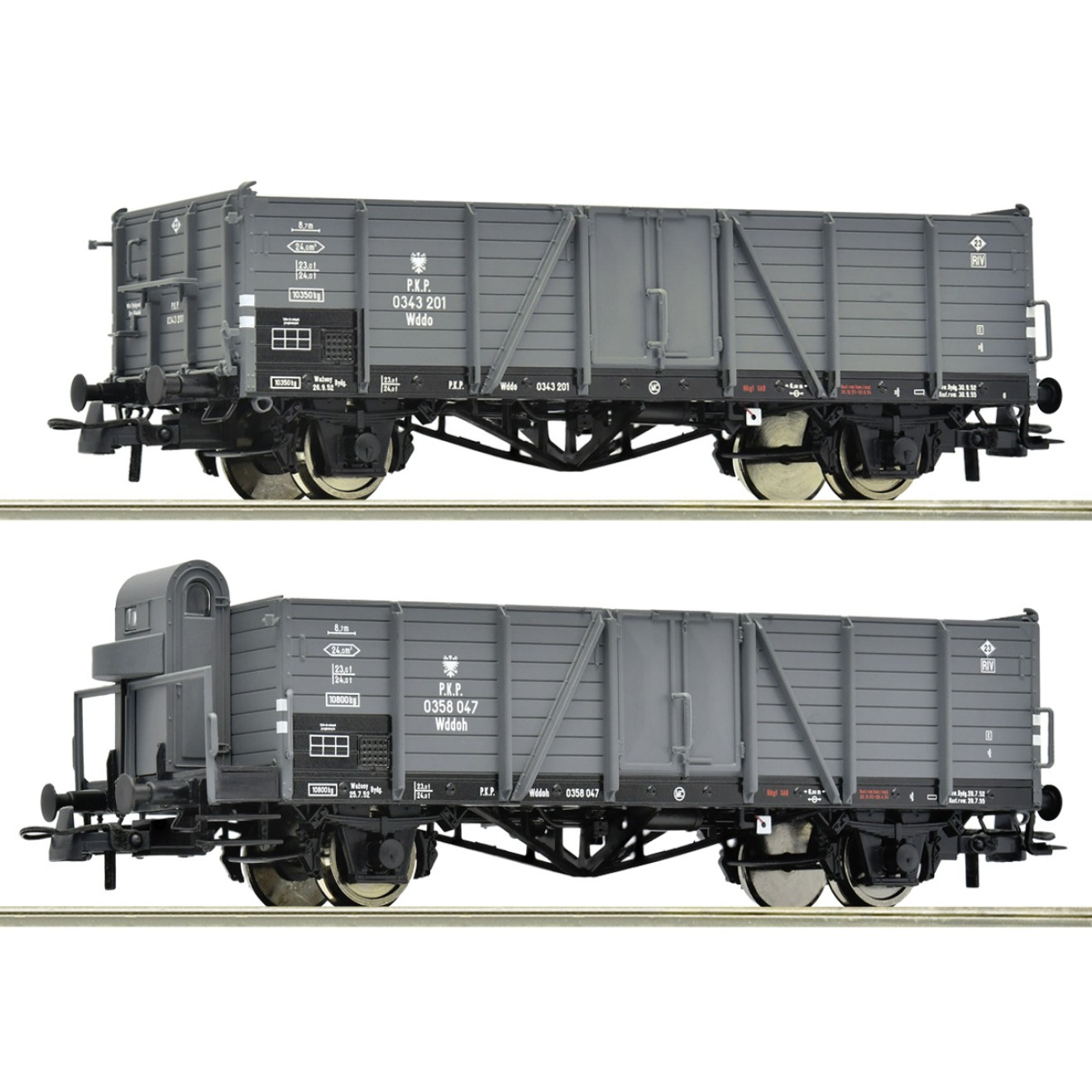 Roco 6600216 - 2er Set offene Güterwagen Wddo PKP, Modellbau Fischer ...