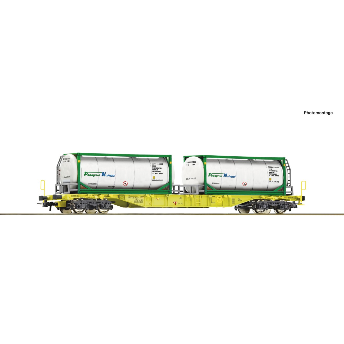 Roco 6600279 - Containertragwagen GATX+Pellegrini Tankcontainer ...