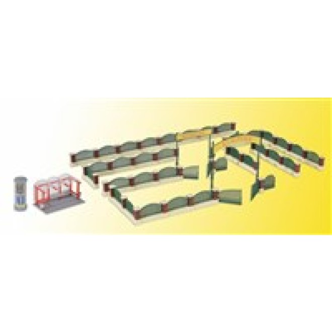 Kibri 38601 - H0 Deko-Set Zaun für englischen Garten
