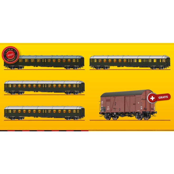 Brawa 45921 - H0 Set PEW YL DB III AC B+ LED (Fl.Grün)