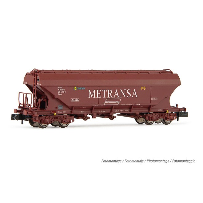 Arnold HN6623 - RENFE, 4-achs. Schwenkdachwagen TT5 mit flachen Silowänden