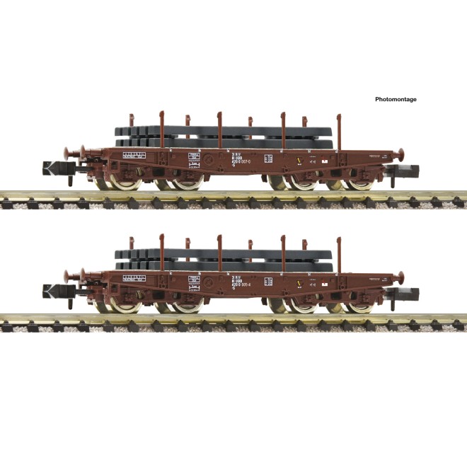Fleischmann 845609 - Set 2x Schwerlastw.ÖBB+Brammen