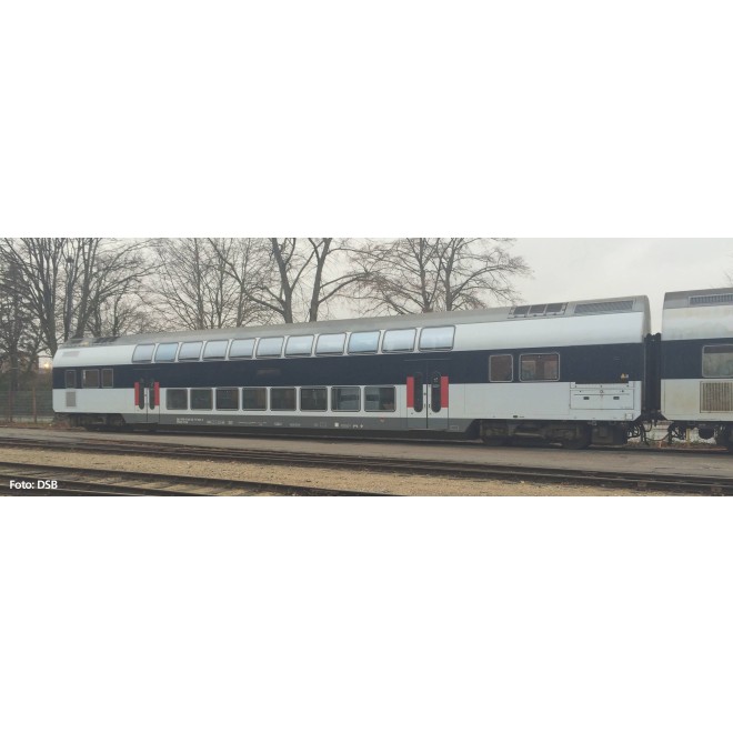 Piko 58816 - Doppelstockwg. DSB 2. Kl blau/weiß grüne Tür