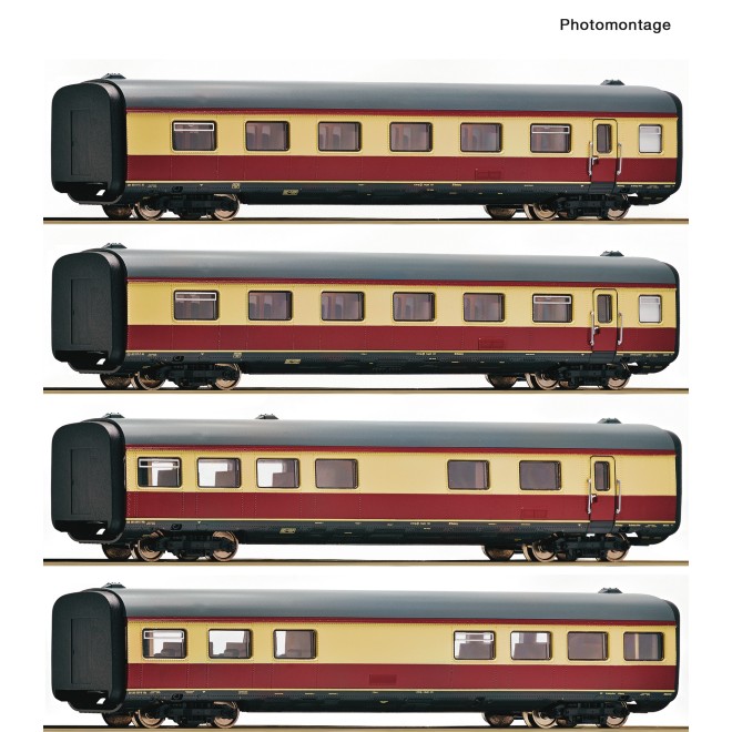 Roco 6220003 - 4-tlg. Set: Mittelwagen zum Gasturbinentriebzug BR 602, DB
