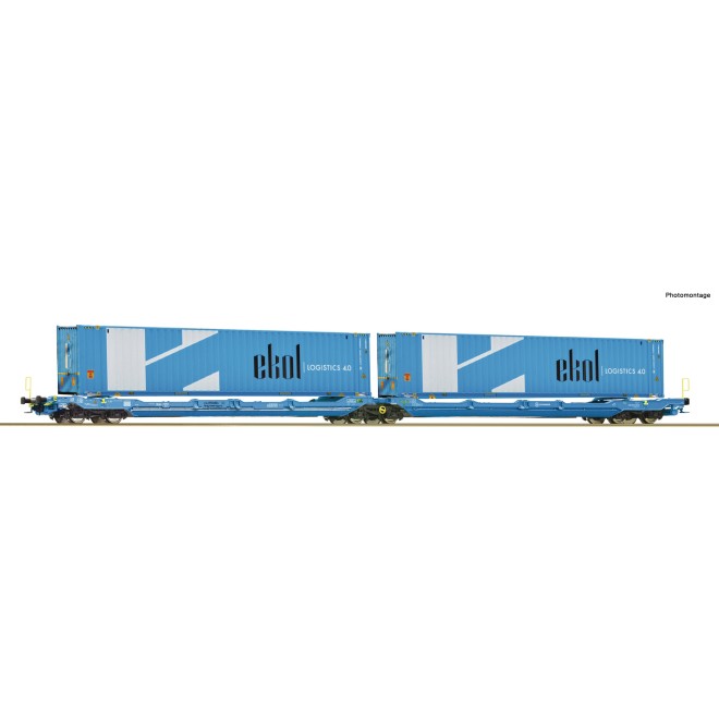 Roco 6600020 - Doppeltaschen-Gelenkwagen T3000e, EUROWAGON