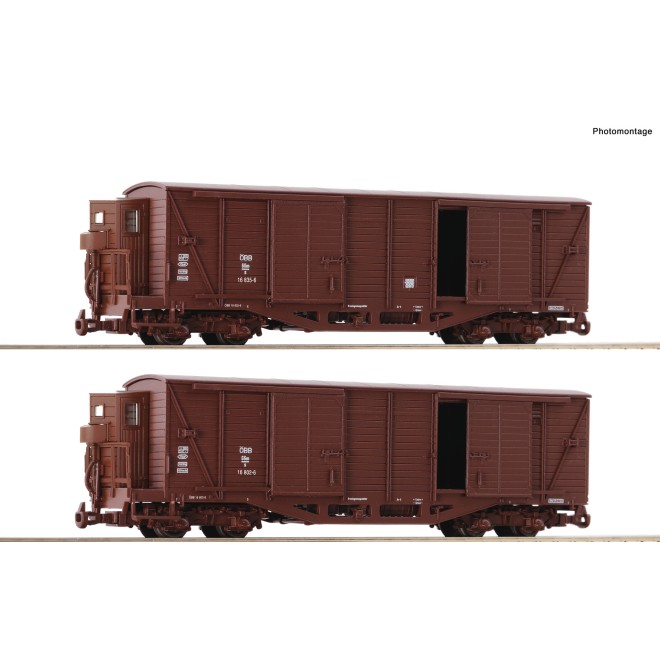 Roco 6640001 - 2-tlg. Set: Gedeckte Güterwagen, ÖBB