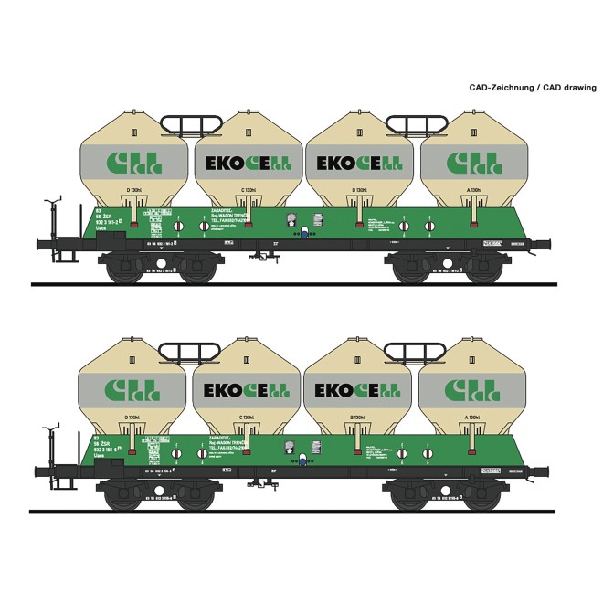 Roco 77006 - 2-tlg. Set: Silowagen, ZSSK