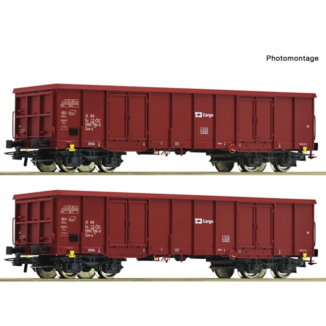 Roco 77045 - 2-tlg. Set: Offene Güterwagen, CD