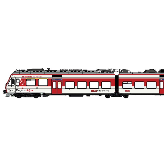 L.S. Models LS17200DC - Triebzug RABe 525 NINA, 3-tlg. SBB/RegionAlps, Ep.VI