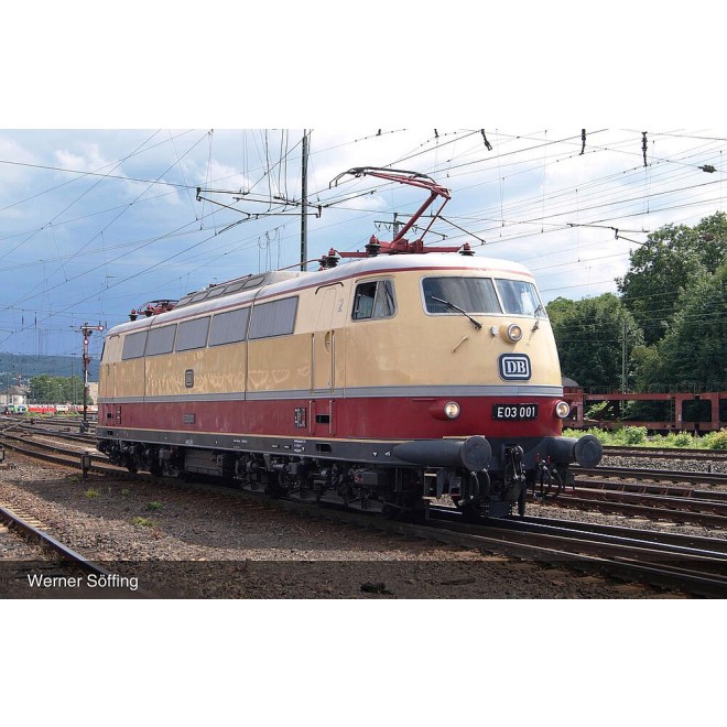 Arnold HN2563S - DB, Elektrolokomotive E 03 001, Beige/Rot, silbernes Dach, Einholmstromabnehmer