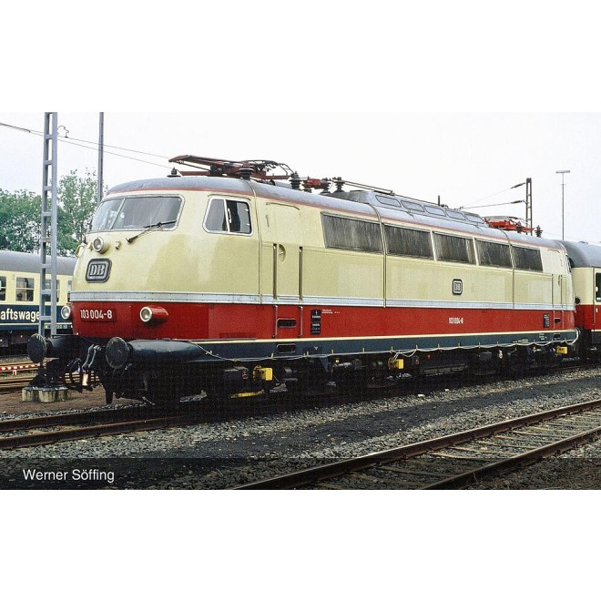 Arnold HN2564S - DB, Elektrolokomotive 103 004, Beige/Rot, dunkelgraues Dach, Einholmstromabnehmer