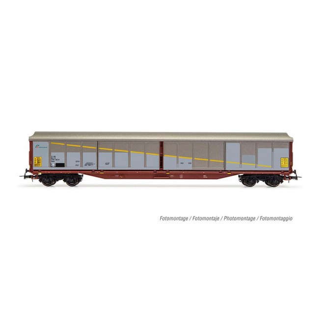 Rivarossi HR6582 - FS Trenitalia, 4-achs. Schiebewandwagen Habils, mit rot/grünem FS Trenitalia-Logo