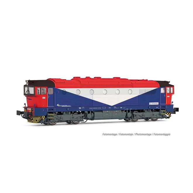 Rivarossi HR2845S - FUC, Diesellokomotive DE 520, Blau/Rot/Weißer