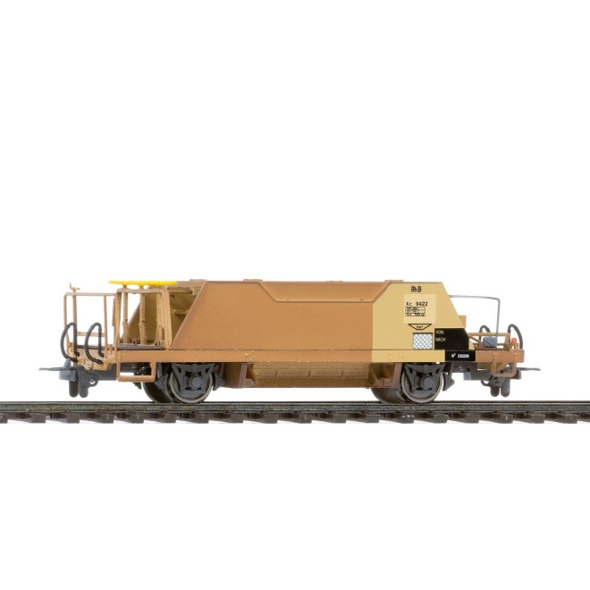 Bemo 2253120 - RhB Xc 9420 Schotterwagen gelb/rostig