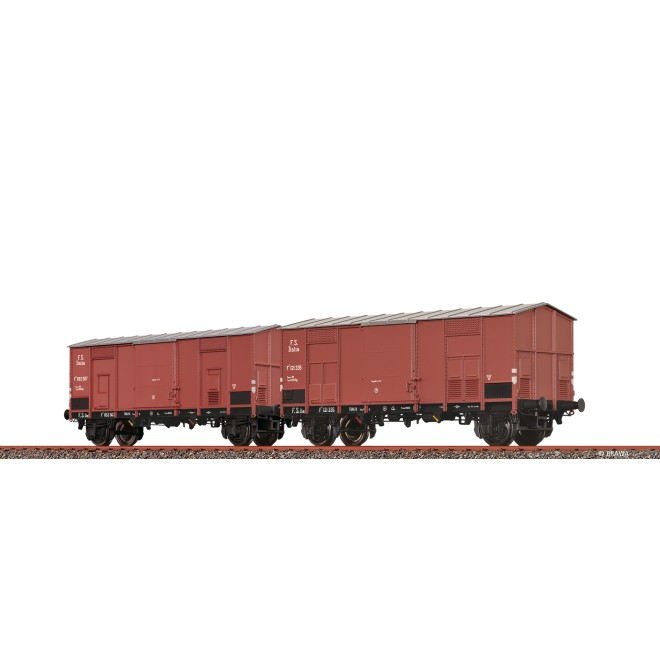 Brawa 48572 - H0 Spitzdachwagen FC FS, 2er-Einheit