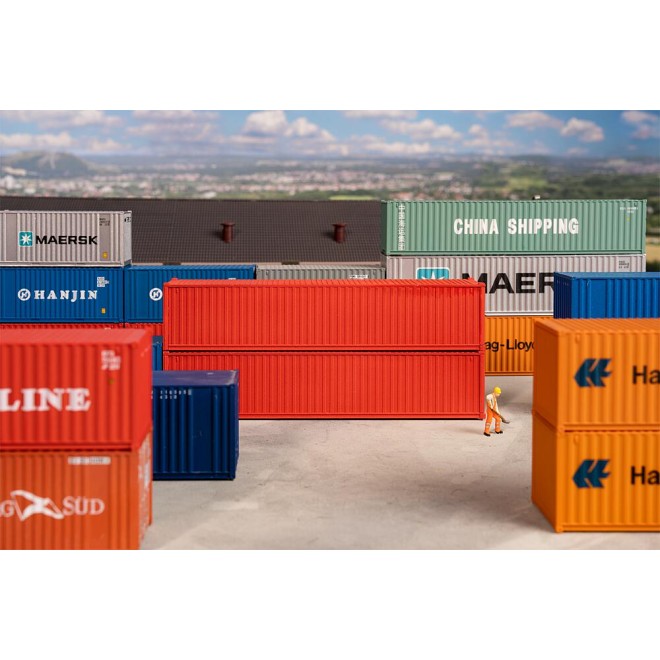 Faller 182154 - 40' Container, rot, 2er-Set