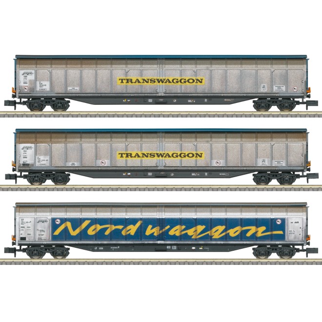 Minitrix 18297 - Schiebewandwagen-Set Transwaggon