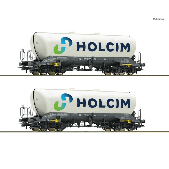 Roco 6600051 - 2er Set Silowag. Holcim