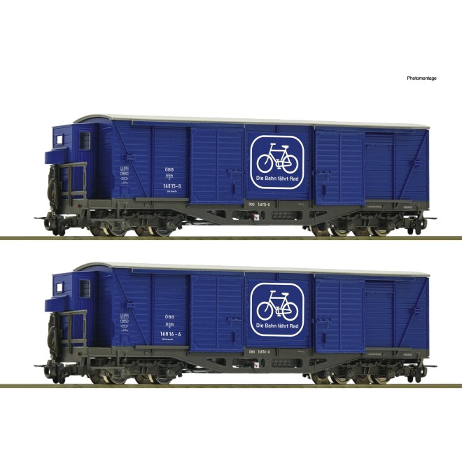 Roco 6640003 - 2er Set Fahrradwag. ÖBB