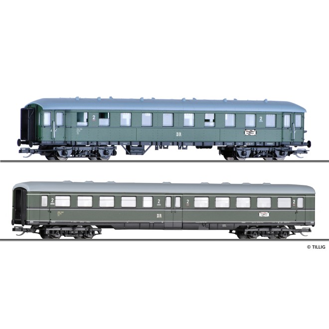 Tillig 01084 - Reisezugwagenset „D 118 Leipzig-Köln“ der DR