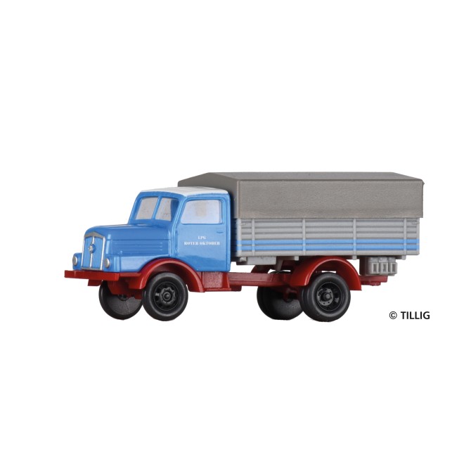 Tillig 19074 - LKW H3A Hochbordpritsche / Plane „ LPG Roter Oktober“