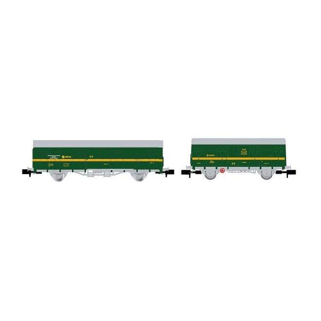 Arnold HN6577 - RENFE, 2-tlg. Set 2-achs. Gedeckte Güterwagen