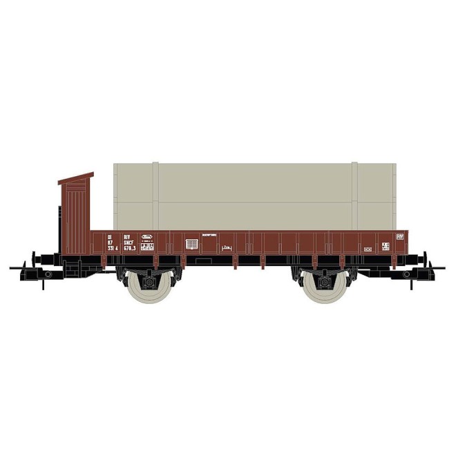 Jouef HJ5704 - SNCF, 2-achsiger Flachwagen, beladen mit Rohren