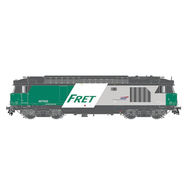 Jouef HJ2342S - SNCF, Diesellokomotive BB 467460 mit flachen Seitenwänden in FRET-Farbgebung
