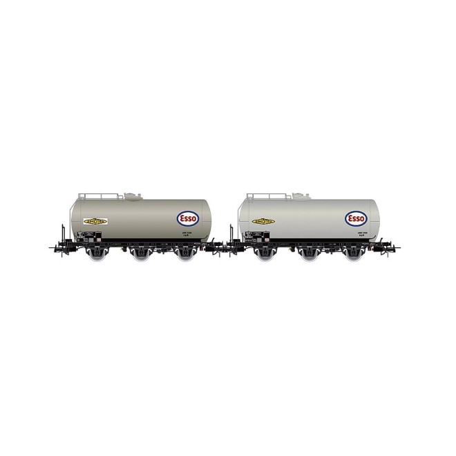 Jouef HJ6294 - SNCF, 2-tlg. Set 3-achs. Kesselwagen ESSO, Silber