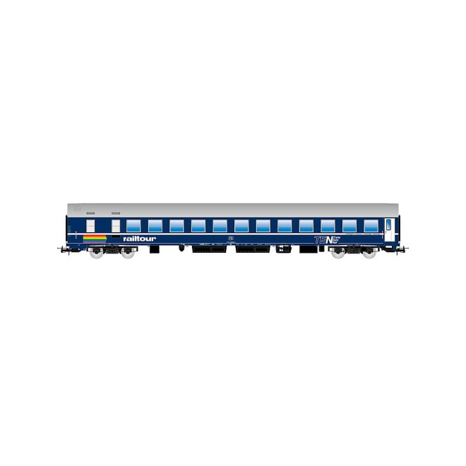 Rivarossi HR4399 - FS, Schlafwagen der Bauart MU ?73 in TEN-Lackierung, Aluminiumdach, abgerundetes FS-Logo + Railtour
