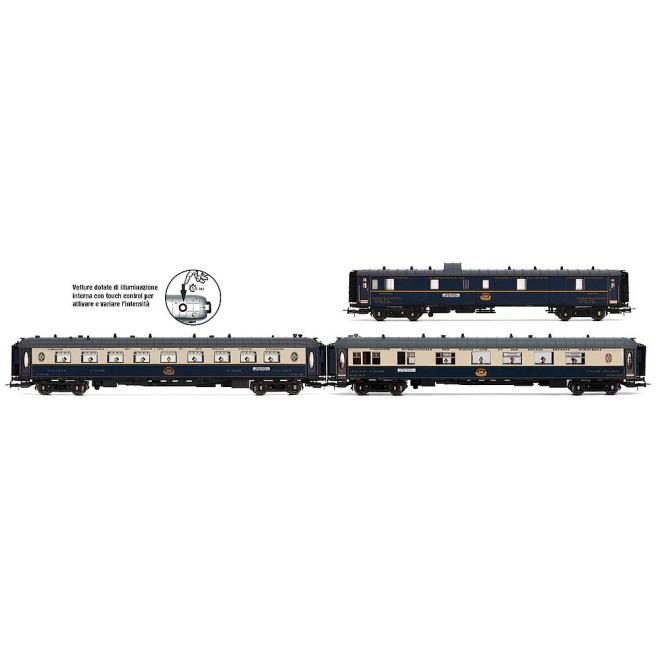 Rivarossi HR4390 - CIWL, 3-tlg. Zugset Edelweiss Pullman Express, Set1/2 (DD3, VPC Côte d´Azur + VP Étoile du Nord)