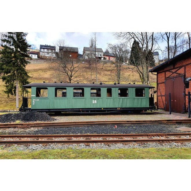 Bemo 3022822 - DR 970-342 sä. Personenwagen, Holz-Wagenkasten