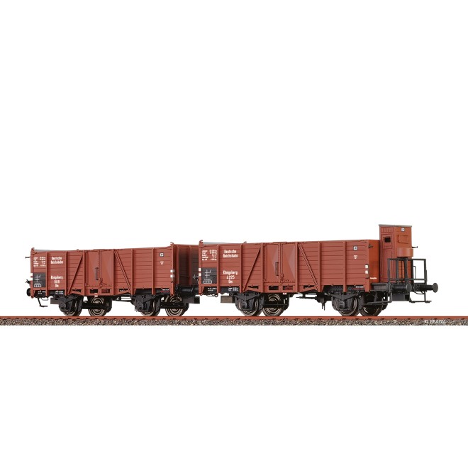 Brawa 48449 - H0 Offene Güterwagen Om DRG, 2er-Set