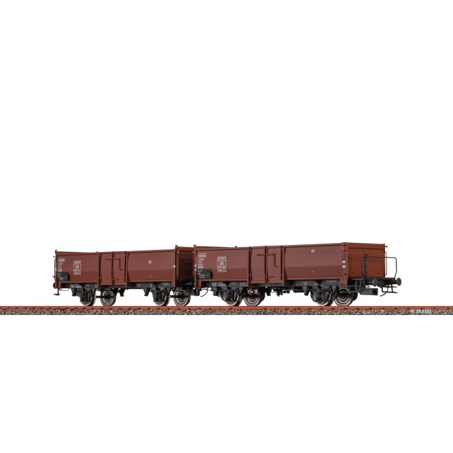 Brawa 48639 - H0 Offene Güterwagen Omm52 DB, 2er-Set