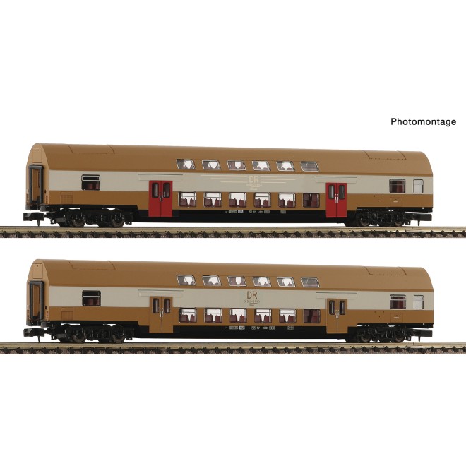 Fleischmann 6260075 - 2er Set DoSto Wagen Senf