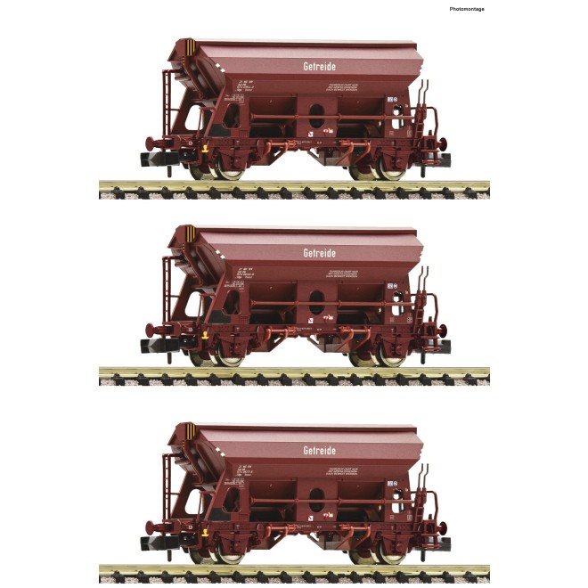 Fleischmann 6660071 - 3er Set Schwenkdachwag. DR