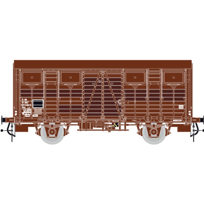 LS Models LS31303 - Ged. Güterwagen Gms OCEM SNCF, Ep.IVa