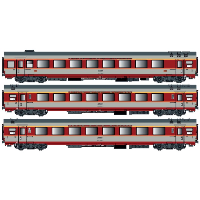 LS Models LS40801DC - 3er Set GC Personenwagen SNCF, Ep.IV, Jules Verne, B