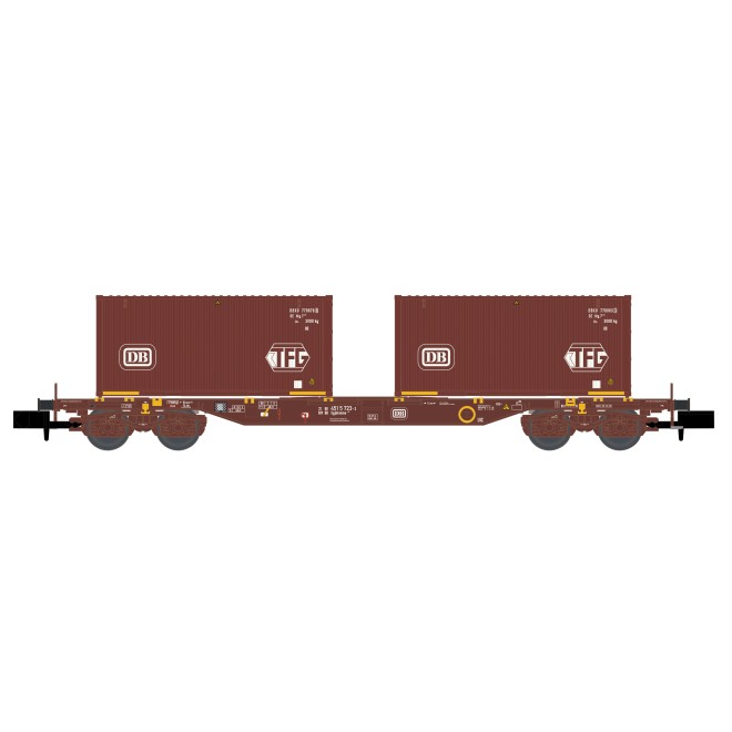 Hobbytrain H23202 - Containerwagen Sgjkkmms 699 DB, Ep.IV, DB/TFG