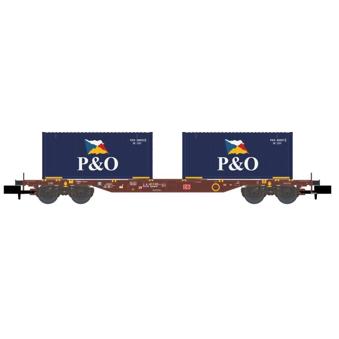 Hobbytrain H23203 - Containerwagen Sgjkkmms 699 DB, Ep.IV, P&O