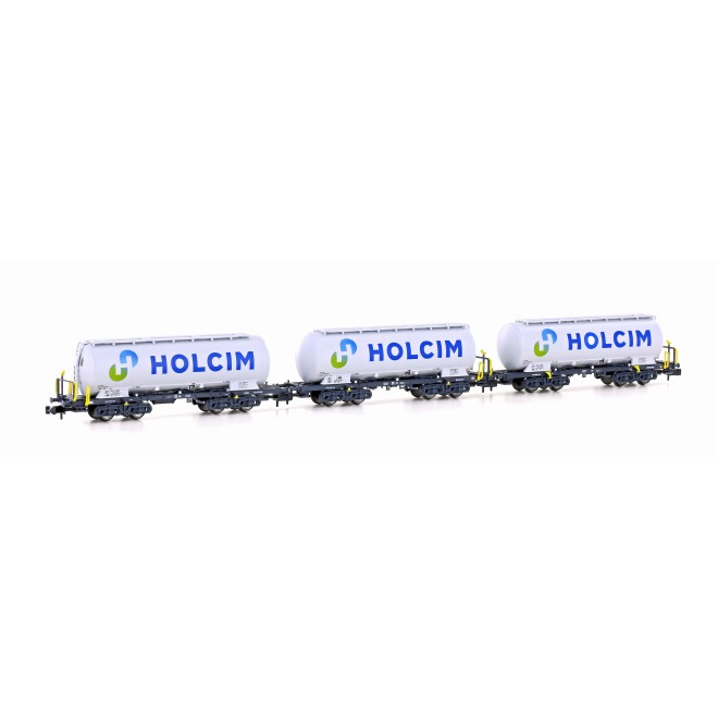 Hobbytrain H23492 - 3er Set Zementsilowagen Uacs Holcim, Ep.VI, neues Logo