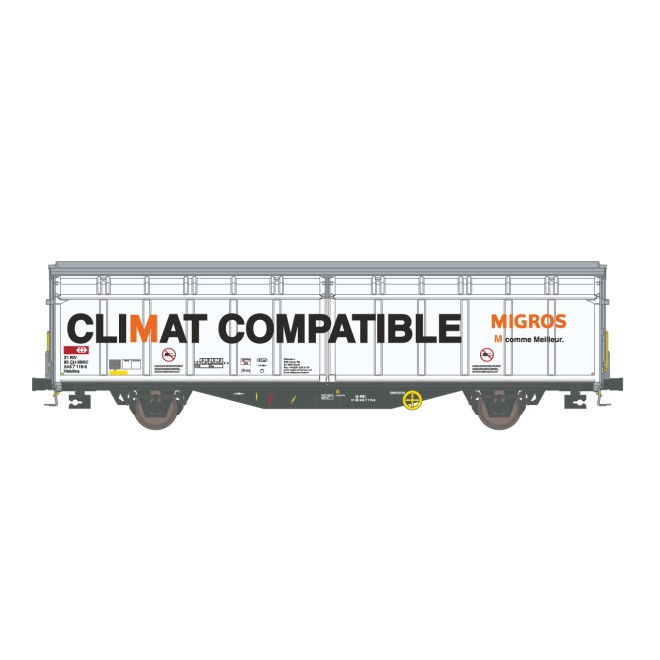 Hobbytrain H45102 - Schiebewandwagen Hbbillns SBB/Migros, Ep.VI