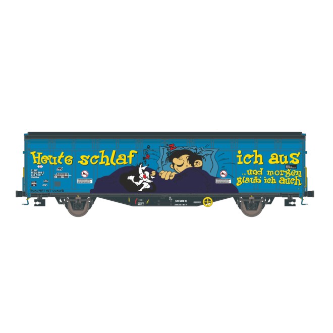 Hobbytrain H45103 - Schiebewandwagen Hbbillns SBB, Ep.VI, Graffiti-Serie (1)