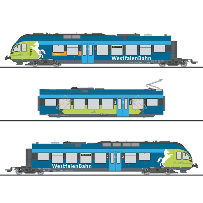 Liliput 133867 - 3-tlg. Elektro-Triebzug, "FLIRT", WestfalenBahn, Ep.VI, WS dig.