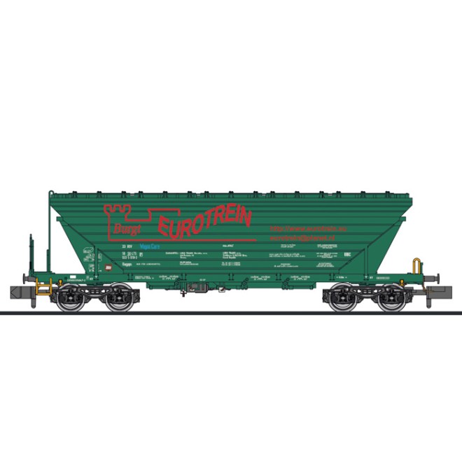 Liliput 265901 - Getreidetransportw. Uagpps, "Burgt EUROTREIN", SK, grün, Ep.V-VI
