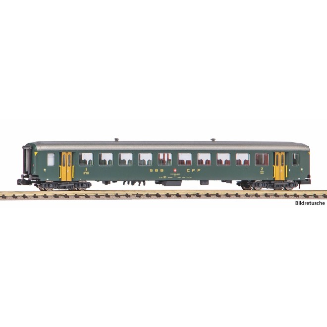 Piko 94384 - N-Personenwg. EW I, 2. Kl, 50 85 20-34 565-6 grün mit alter Schrift, SBB, Ep. IV