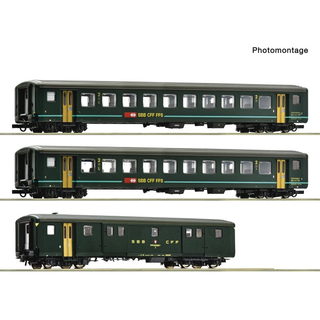 Roco 6200090 - 3er Set EW II SBB gruen #1
