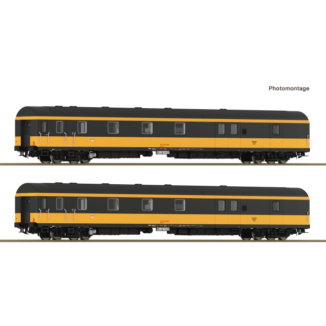 Roco 6200188 - 2er Set Bahnpostwagen ÖBB gelb