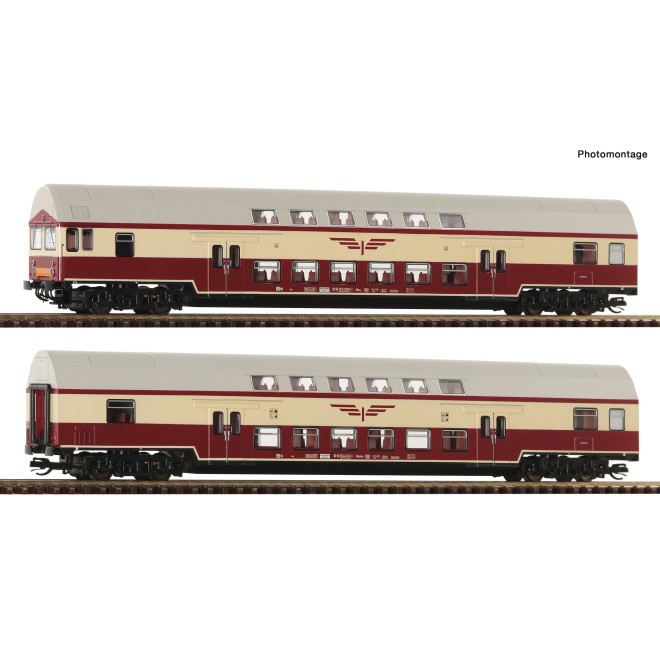 Roco 6280045 - 2er Set Doppelstock Sputnik DR „Spur TT“